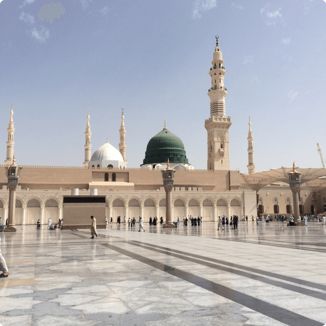 Pilgrims at the Masjid al-Haram, Makkah